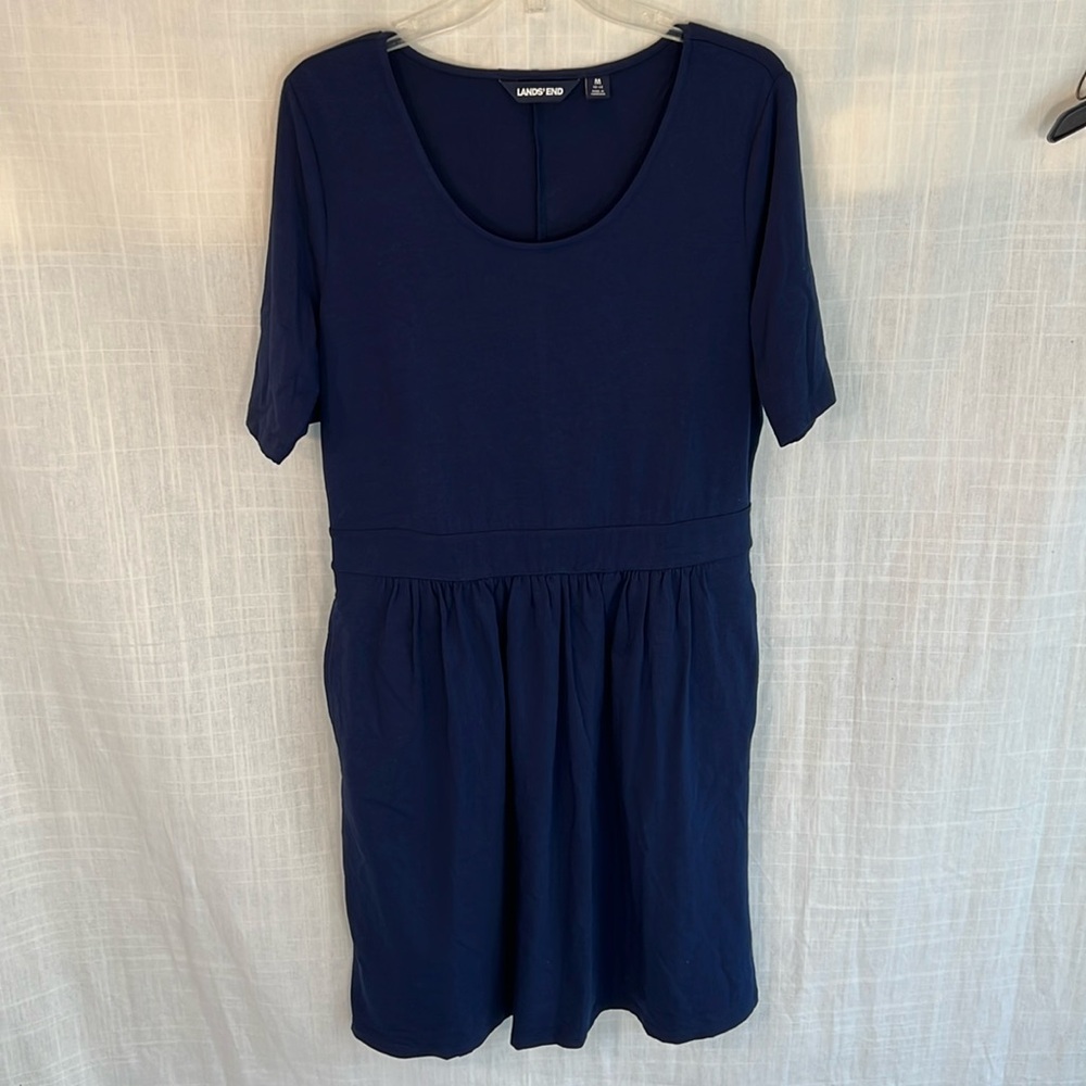 Lands’ End Navy Midi Dress